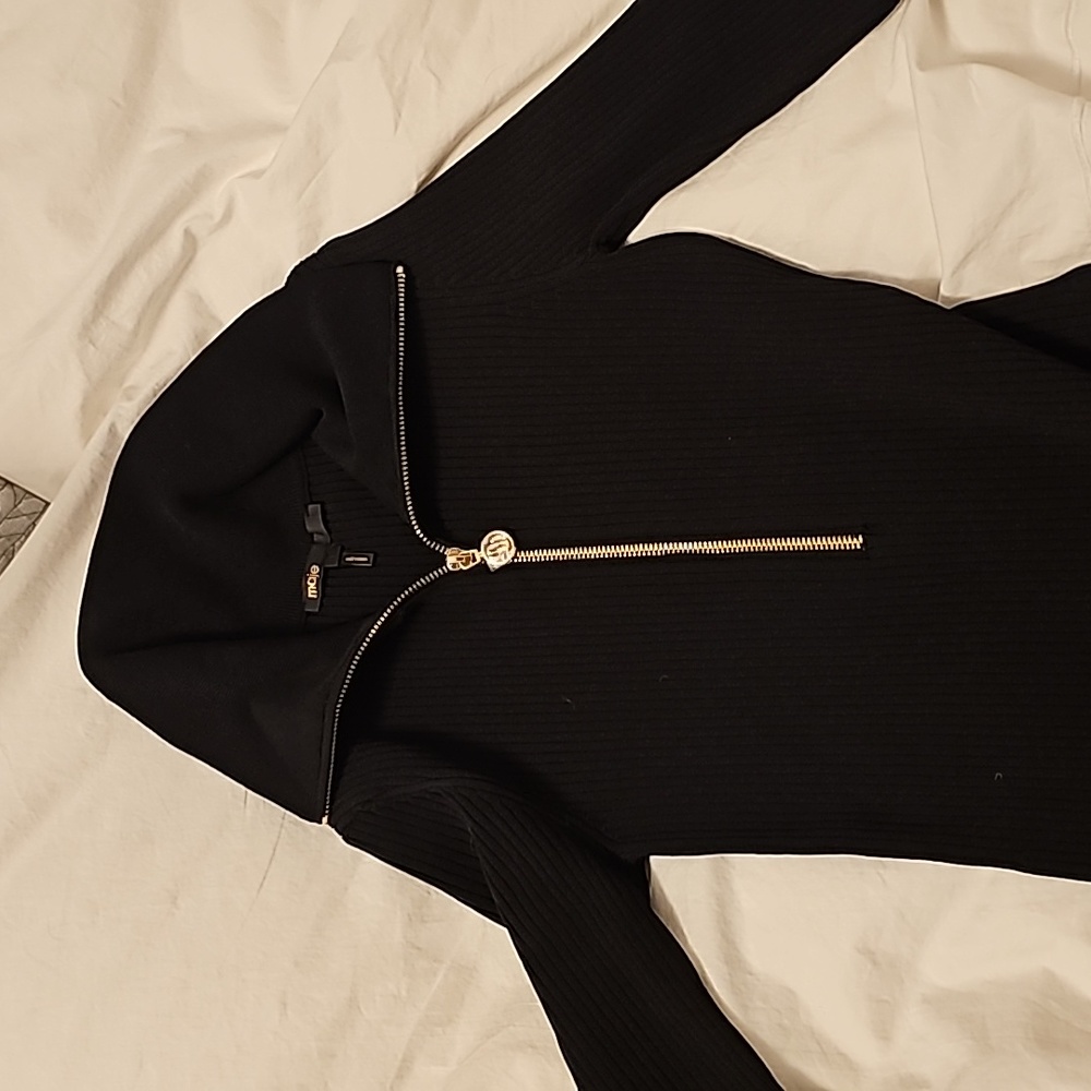 Maje black never worn ribbed shirt size 1